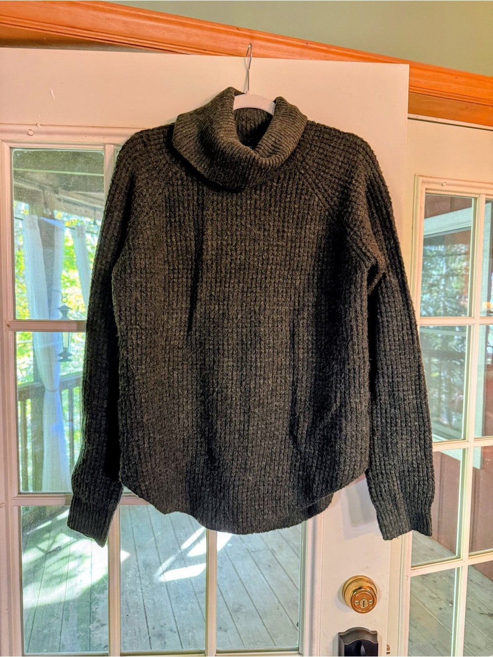 Kuhl Charcoal Ribbed Cowl Sweater